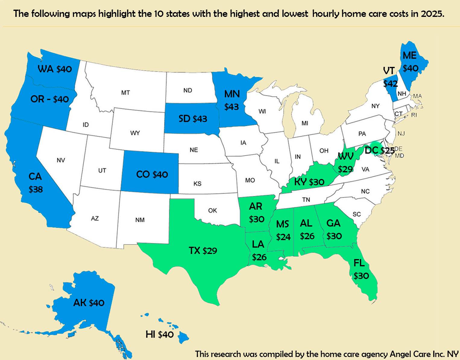 Map Home Care Cost NY 2025 Map Home Care Cost NY 2025